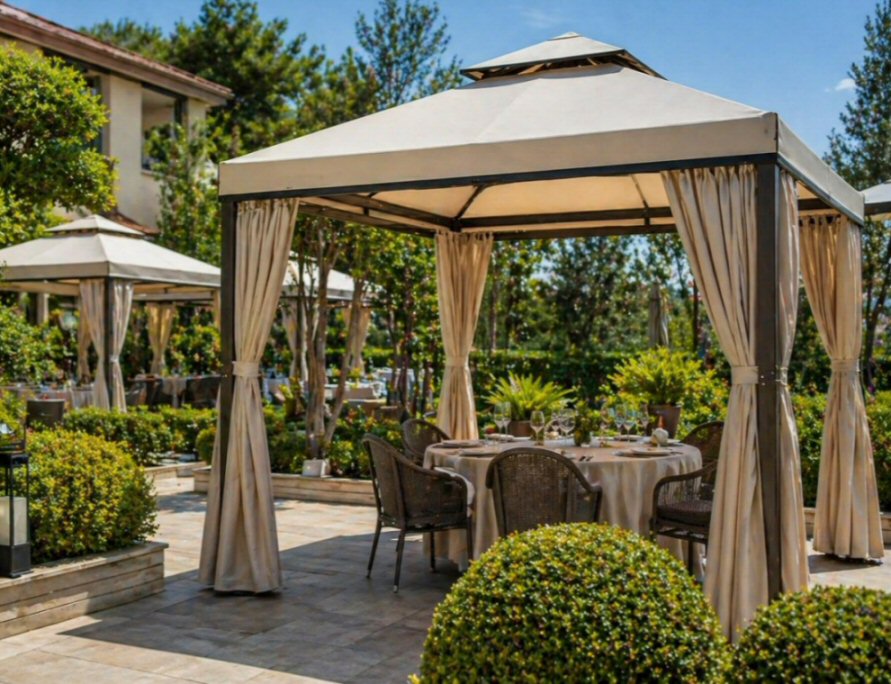 Gazebo per ristorante elegante su misura
